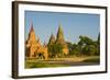 Myanmar. Bagan. Red Brick Temple Glows in the Late Afternoon Light-Inger Hogstrom-Framed Photographic Print