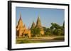 Myanmar. Bagan. Red Brick Temple Glows in the Late Afternoon Light-Inger Hogstrom-Framed Photographic Print