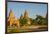 Myanmar. Bagan. Red Brick Temple Glows in the Late Afternoon Light-Inger Hogstrom-Framed Photographic Print