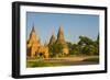 Myanmar. Bagan. Red Brick Temple Glows in the Late Afternoon Light-Inger Hogstrom-Framed Photographic Print