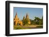 Myanmar. Bagan. Red Brick Temple Glows in the Late Afternoon Light-Inger Hogstrom-Framed Photographic Print