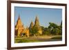 Myanmar. Bagan. Red Brick Temple Glows in the Late Afternoon Light-Inger Hogstrom-Framed Photographic Print