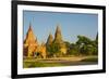 Myanmar. Bagan. Red Brick Temple Glows in the Late Afternoon Light-Inger Hogstrom-Framed Photographic Print