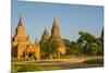 Myanmar. Bagan. Red Brick Temple Glows in the Late Afternoon Light-Inger Hogstrom-Mounted Photographic Print