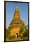 Myanmar. Bagan. Red Brick Temple Glows in the Late Afternoon Light-Inger Hogstrom-Framed Photographic Print