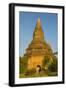 Myanmar. Bagan. Red Brick Temple Glows in the Late Afternoon Light-Inger Hogstrom-Framed Photographic Print