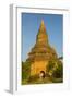 Myanmar. Bagan. Red Brick Temple Glows in the Late Afternoon Light-Inger Hogstrom-Framed Photographic Print