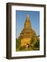 Myanmar. Bagan. Red Brick Temple Glows in the Late Afternoon Light-Inger Hogstrom-Framed Photographic Print