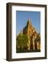 Myanmar. Bagan. Red Brick Temple Glows in the Late Afternoon Light-Inger Hogstrom-Framed Photographic Print