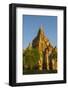 Myanmar. Bagan. Red Brick Temple Glows in the Late Afternoon Light-Inger Hogstrom-Framed Photographic Print