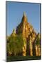 Myanmar. Bagan. Red Brick Temple Glows in the Late Afternoon Light-Inger Hogstrom-Mounted Photographic Print