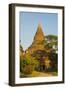 Myanmar. Bagan. Red Brick Temple Glows in the Late Afternoon Light-Inger Hogstrom-Framed Photographic Print