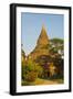 Myanmar. Bagan. Red Brick Temple Glows in the Late Afternoon Light-Inger Hogstrom-Framed Photographic Print