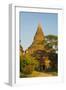 Myanmar. Bagan. Red Brick Temple Glows in the Late Afternoon Light-Inger Hogstrom-Framed Photographic Print