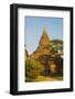 Myanmar. Bagan. Red Brick Temple Glows in the Late Afternoon Light-Inger Hogstrom-Framed Photographic Print