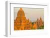 Myanmar. Bagan. Sunrise over the Temples of Bagan-Inger Hogstrom-Framed Photographic Print