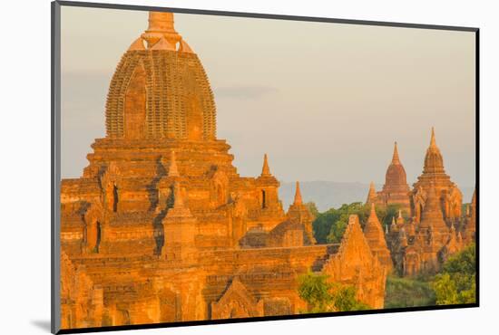 Myanmar. Bagan. Sunrise over the Temples of Bagan-Inger Hogstrom-Mounted Photographic Print