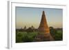 Myanmar. Bagan. Sunrise over the Temples of Bagan-Inger Hogstrom-Framed Photographic Print