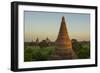 Myanmar. Bagan. Sunrise over the Temples of Bagan-Inger Hogstrom-Framed Photographic Print