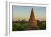 Myanmar. Bagan. Sunrise over the Temples of Bagan-Inger Hogstrom-Framed Photographic Print