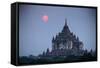 Myanmar, Bagan. Sunset on Thatbyinnyu Temple-Jaynes Gallery-Framed Stretched Canvas