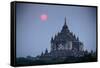 Myanmar, Bagan. Sunset on Thatbyinnyu Temple-Jaynes Gallery-Framed Stretched Canvas