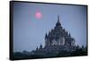 Myanmar, Bagan. Sunset on Thatbyinnyu Temple-Jaynes Gallery-Framed Stretched Canvas