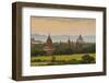 Myanmar. Bagan. Sunset over the Temples of Bagan-Inger Hogstrom-Framed Photographic Print