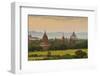 Myanmar. Bagan. Sunset over the Temples of Bagan-Inger Hogstrom-Framed Photographic Print