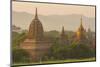 Myanmar. Bagan. Temples at Sunset-Inger Hogstrom-Mounted Photographic Print