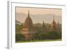 Myanmar. Bagan. Temples at Sunset-Inger Hogstrom-Framed Photographic Print