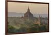 Myanmar. Bagan. Temples of Bagan at Sunset-Inger Hogstrom-Framed Photographic Print