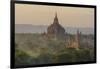 Myanmar. Bagan. Temples of Bagan at Sunset-Inger Hogstrom-Framed Photographic Print