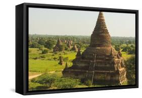 Myanmar. Bagan. the Plain of Bagan Is Dotted with Hundreds of Temples-Inger Hogstrom-Framed Stretched Canvas