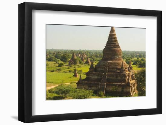 Myanmar. Bagan. the Plain of Bagan Is Dotted with Hundreds of Temples-Inger Hogstrom-Framed Photographic Print