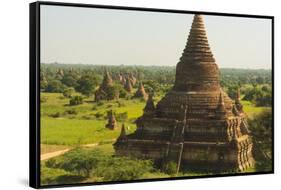 Myanmar. Bagan. the Plain of Bagan Is Dotted with Hundreds of Temples-Inger Hogstrom-Framed Stretched Canvas