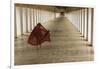 Myanmar, Bagan. Young Monk Walks the Hallway of Shwezigon Monastery in Bagan-Brenda Tharp-Framed Photographic Print