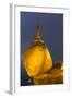 Myanmar, Bago. the Golden Rock at Kyaiktiyo Pagoda, at Twilight-Brenda Tharp-Framed Photographic Print