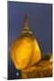 Myanmar, Bago. the Golden Rock at Kyaiktiyo Pagoda, at Twilight-Brenda Tharp-Mounted Photographic Print