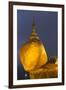 Myanmar, Bago. the Golden Rock at Kyaiktiyo Pagoda, at Twilight-Brenda Tharp-Framed Photographic Print