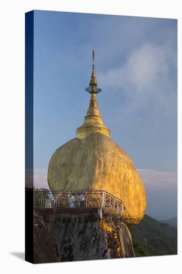 Myanmar, Bago. the Golden Rock at Kyaiktiyo Pagoda-Brenda Tharp-Stretched Canvas