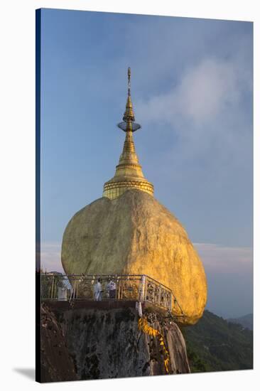 Myanmar, Bago. the Golden Rock at Kyaiktiyo Pagoda-Brenda Tharp-Stretched Canvas