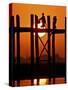 Myanmar, Burma, Amarapura, Taungthaman Lake, U Bein's Bridge-Katie Garrod-Stretched Canvas