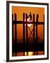 Myanmar, Burma, Amarapura, Taungthaman Lake, U Bein's Bridge-Katie Garrod-Framed Photographic Print