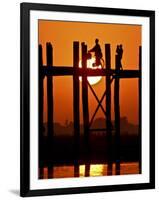 Myanmar, Burma, Amarapura, Taungthaman Lake, U Bein's Bridge-Katie Garrod-Framed Photographic Print