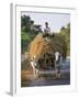 Myanmar, Burma, Bagan, A Farmer Takes Home an Ox-Cart Load of Rice Straw for His Livestock-Nigel Pavitt-Framed Photographic Print