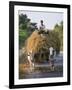 Myanmar, Burma, Bagan, A Farmer Takes Home an Ox-Cart Load of Rice Straw for His Livestock-Nigel Pavitt-Framed Photographic Print