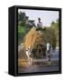 Myanmar, Burma, Bagan, A Farmer Takes Home an Ox-Cart Load of Rice Straw for His Livestock-Nigel Pavitt-Framed Stretched Canvas