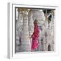 Myanmar, Burma, Lake Inle, A Young Novitiate Passes an Ornate Buddhist Shrine-Nigel Pavitt-Framed Photographic Print