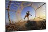 Myanmar (Burma), Shan State, Inle Lake, Local Fishermen at Dawn-Michele Falzone-Mounted Photographic Print